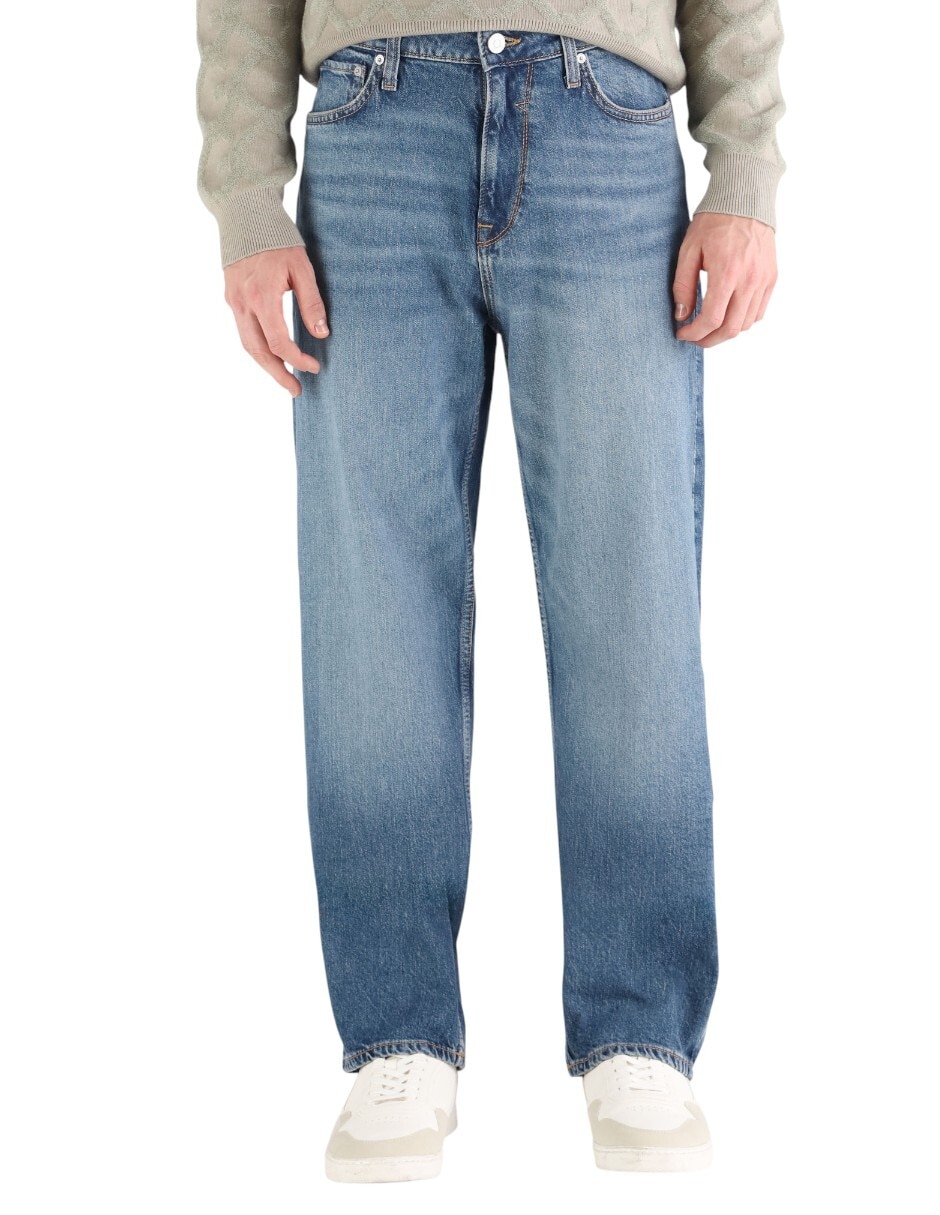 Jeans skinny deslavado para hombre