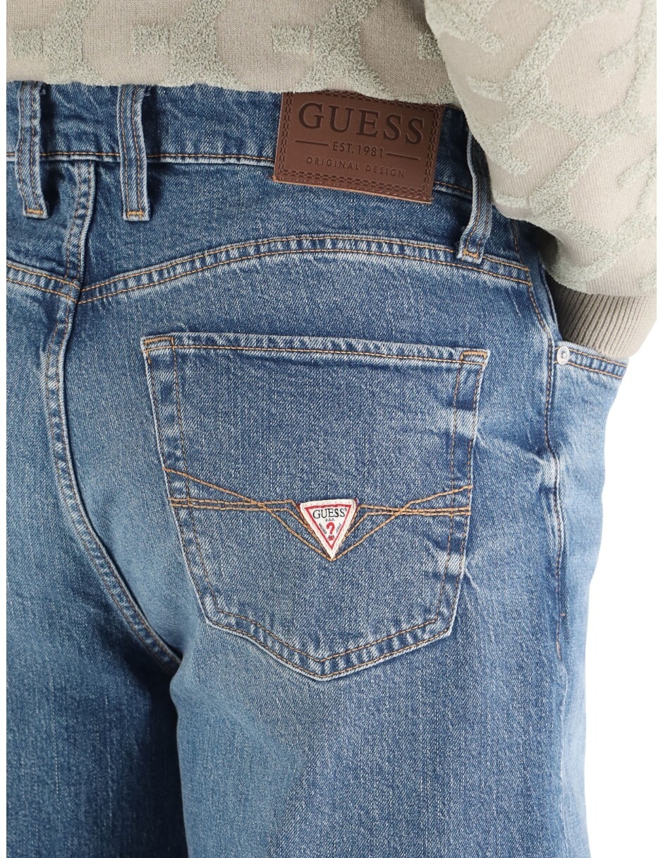 Jeans skinny deslavado para hombre 2