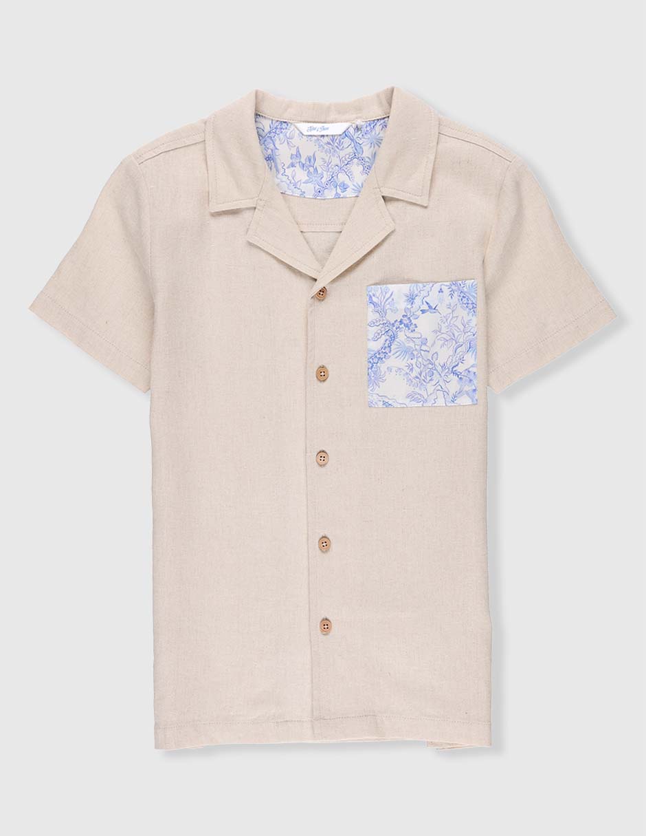 Camisa now & then liberty manga corta para niño
