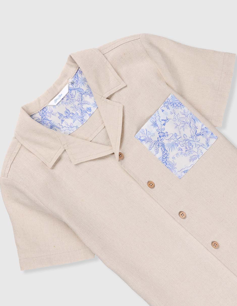 Camisa now & then liberty manga corta para niño