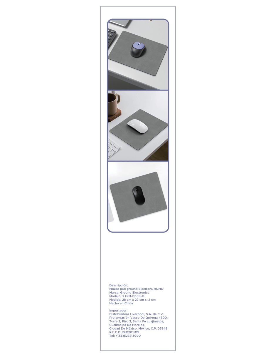 Mouse Pad Ground Electronics Con Antideslizante