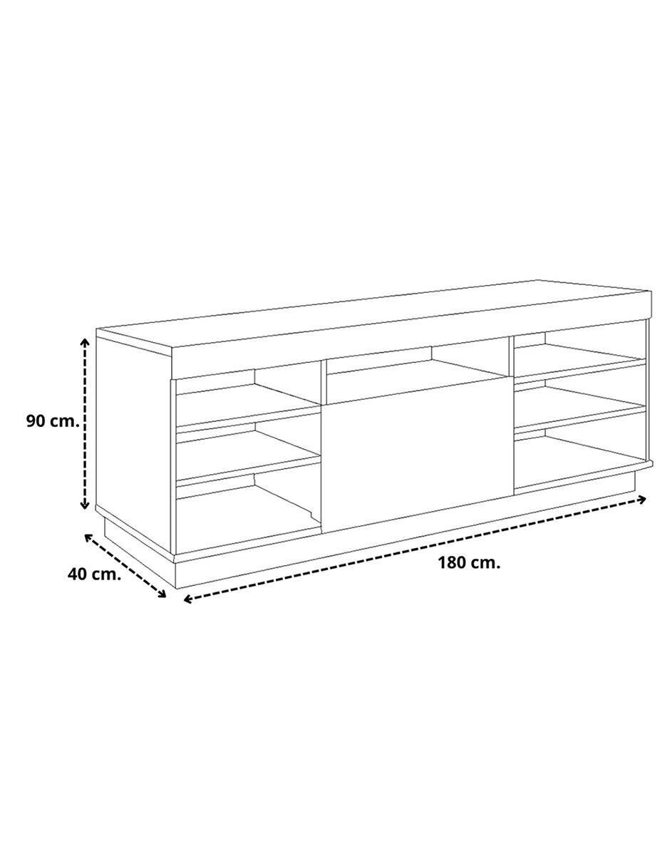Mueble de TV armable de melamina 7