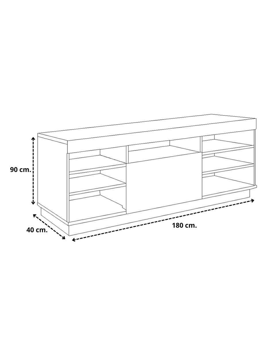 Mueble de TV armable de melamina 7