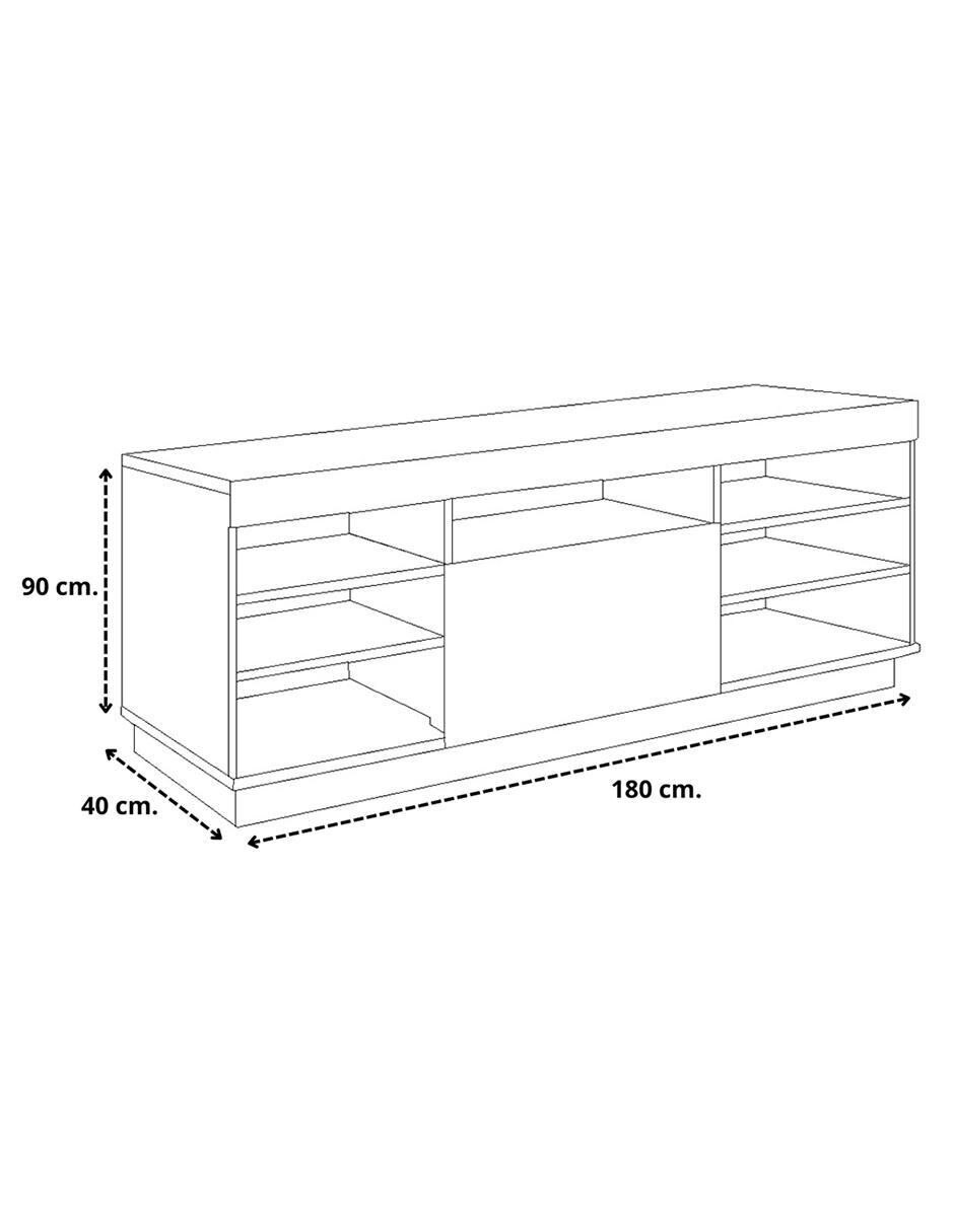 Mueble de TV armable de melamina 7