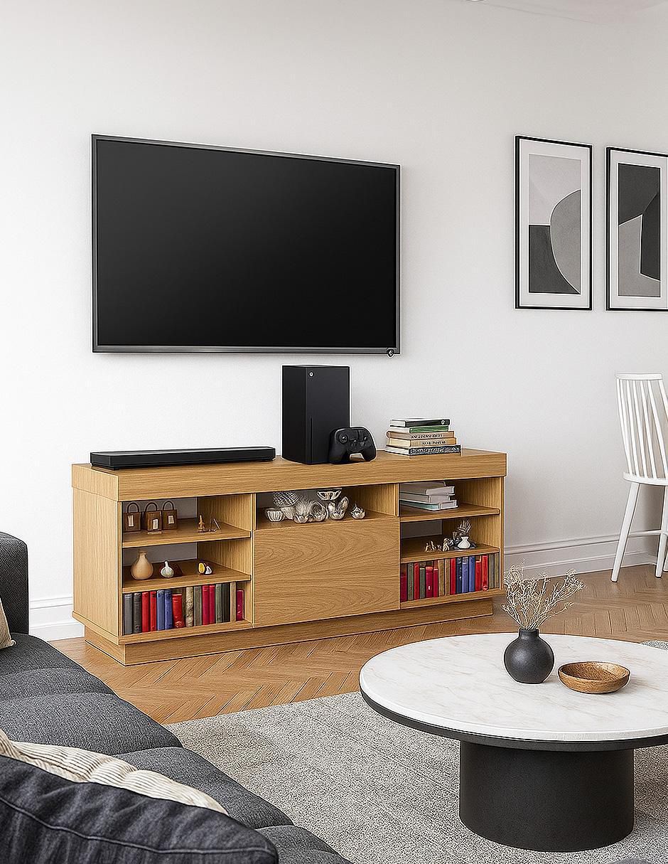 Mueble de TV armable de melamina 5
