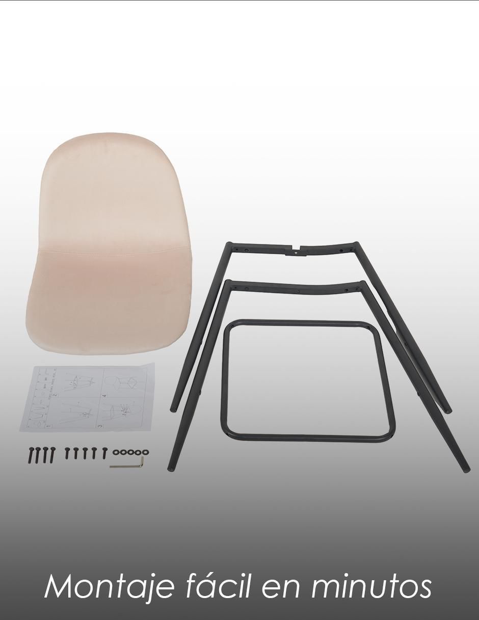 Set de sillas 4 piezas Candina de metal 5