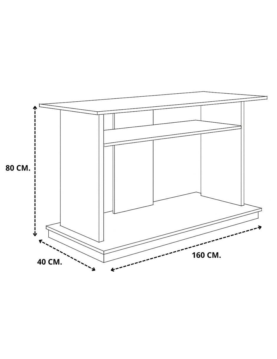 Mueble de TV armable de melamina 7