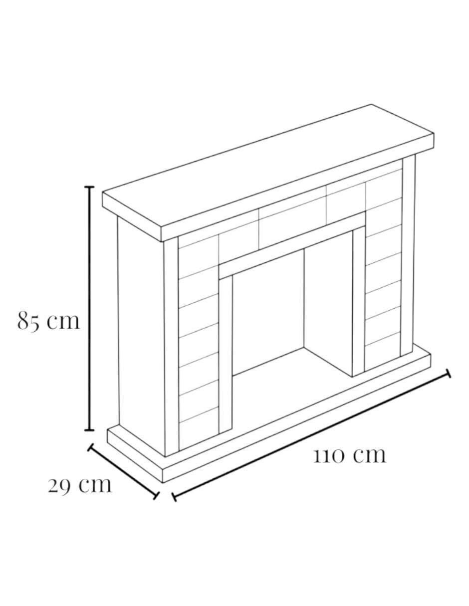 Chimenea decorativa de chapa madera 4