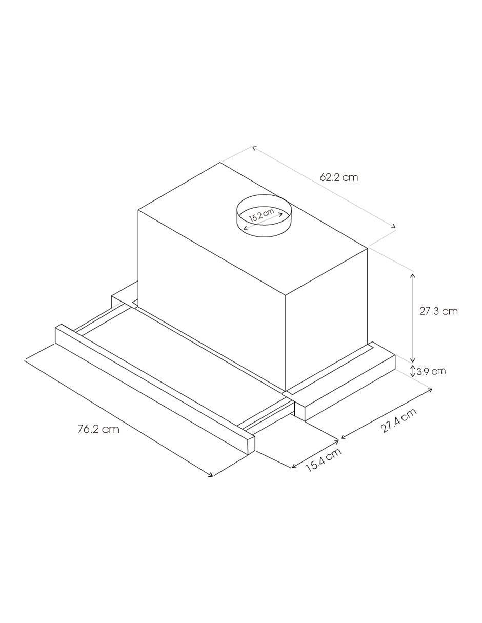 Campana de pared Elica PRF0156318 de acero inoxidable 3