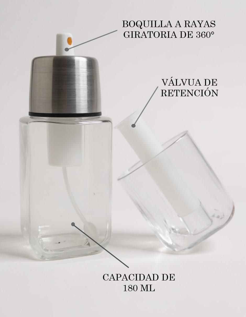 Kit de aceitera Spray de Cocina de 180ml de vidrio