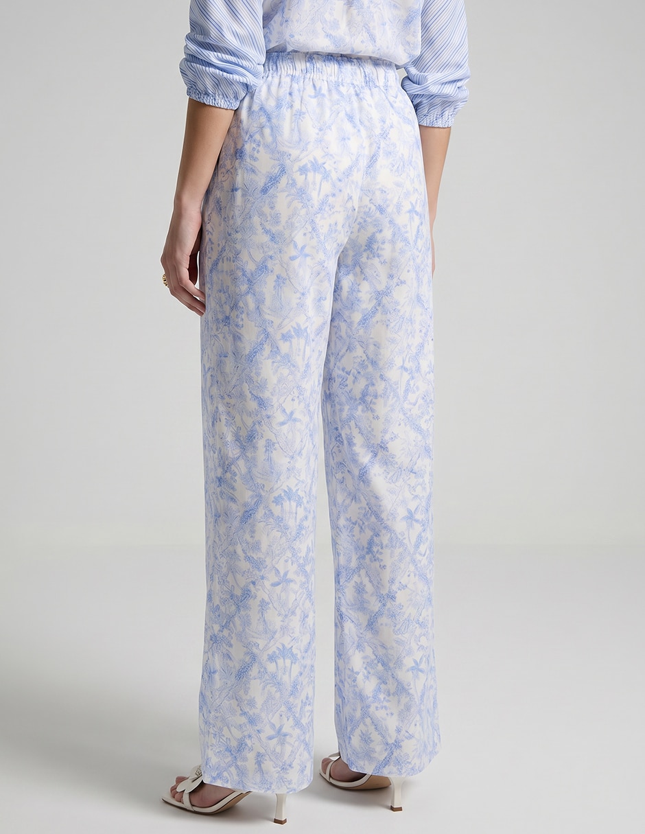 Pantalón relaxed now & then campana para mujer