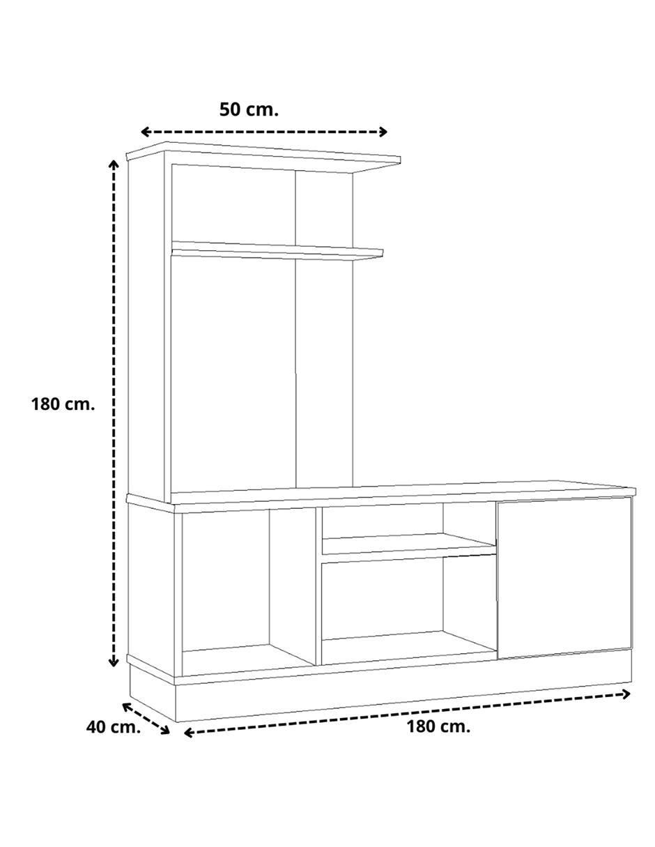 Mueble de TV armable de melamina 6