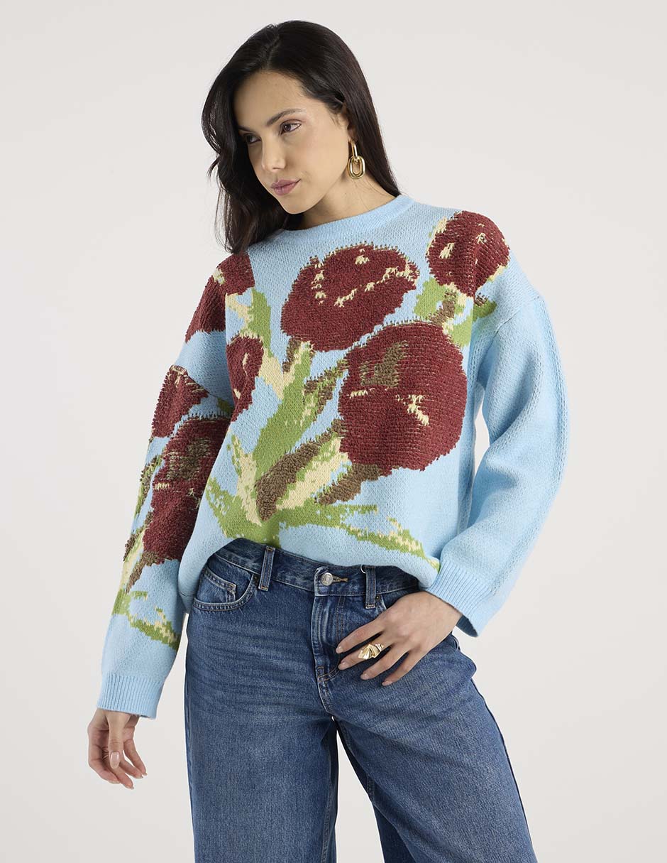 Suéter cuello redondo para mujer Suéter cuello redondo para mujer