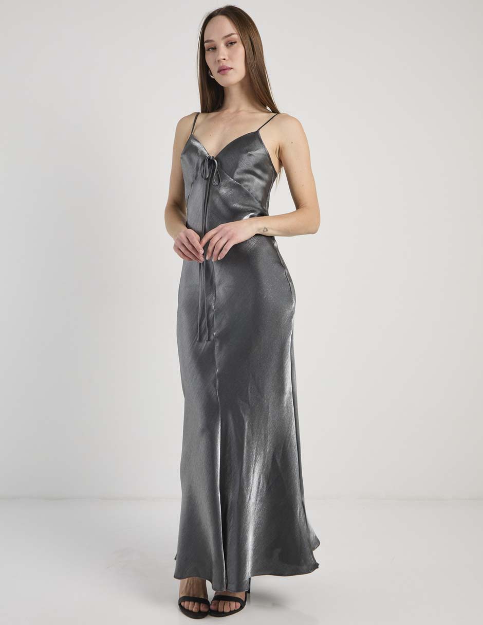 Vestido largo de fiesta escote v 2