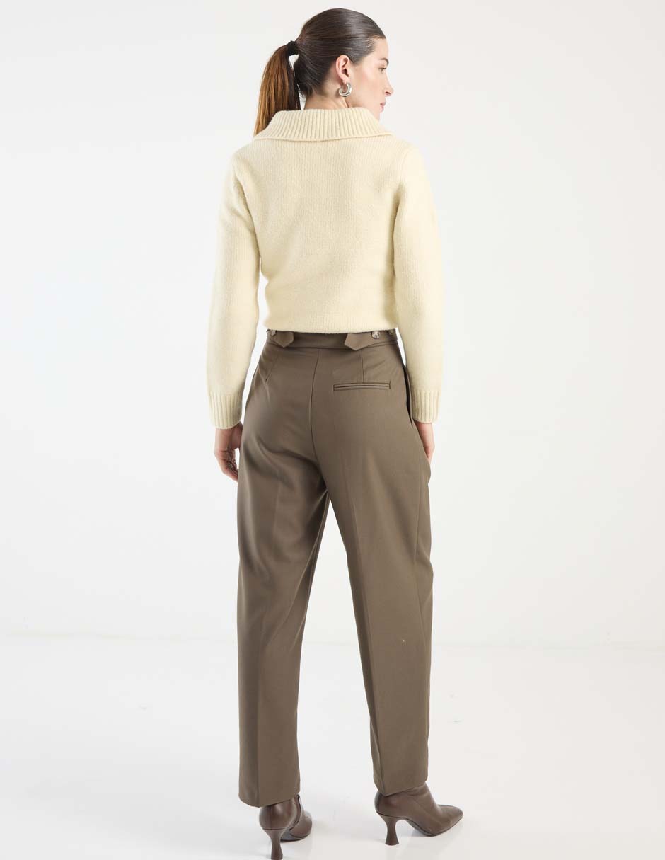 Pantalón de vestir relajado para mujer 4