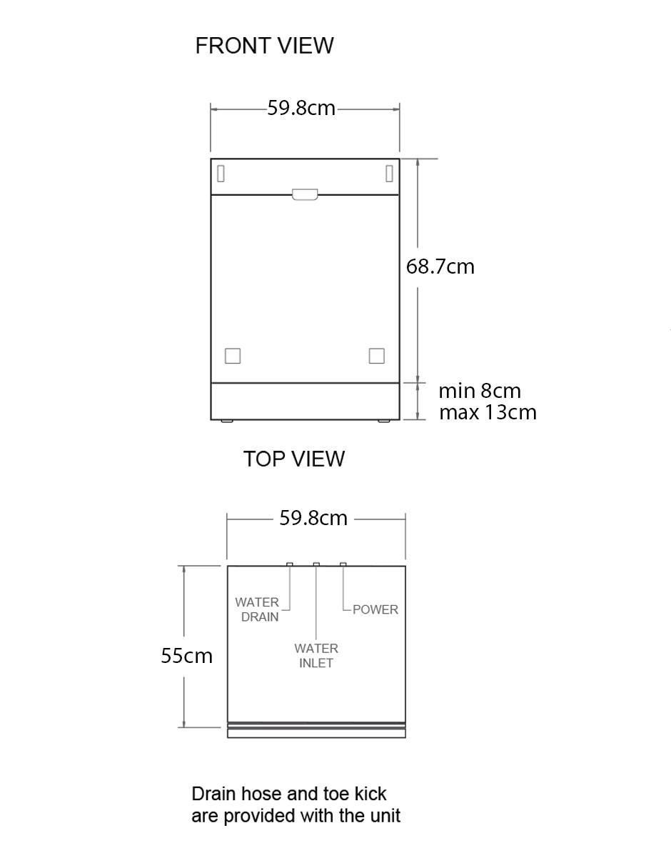 Lavavajillas de empotre Bertazzoni Heritage series 15 servicios DW24T3IPV