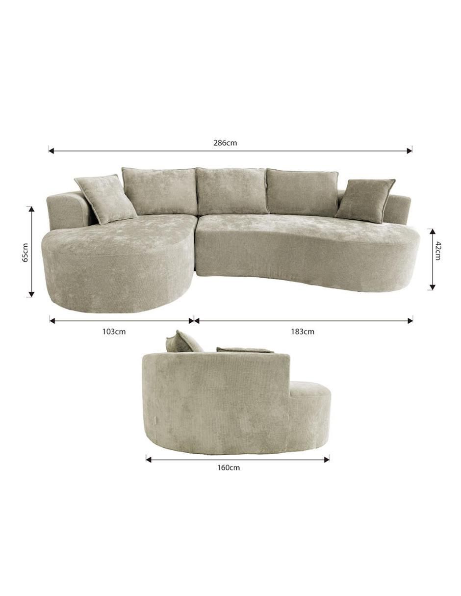 Sala modular Chloe Taupe 8
