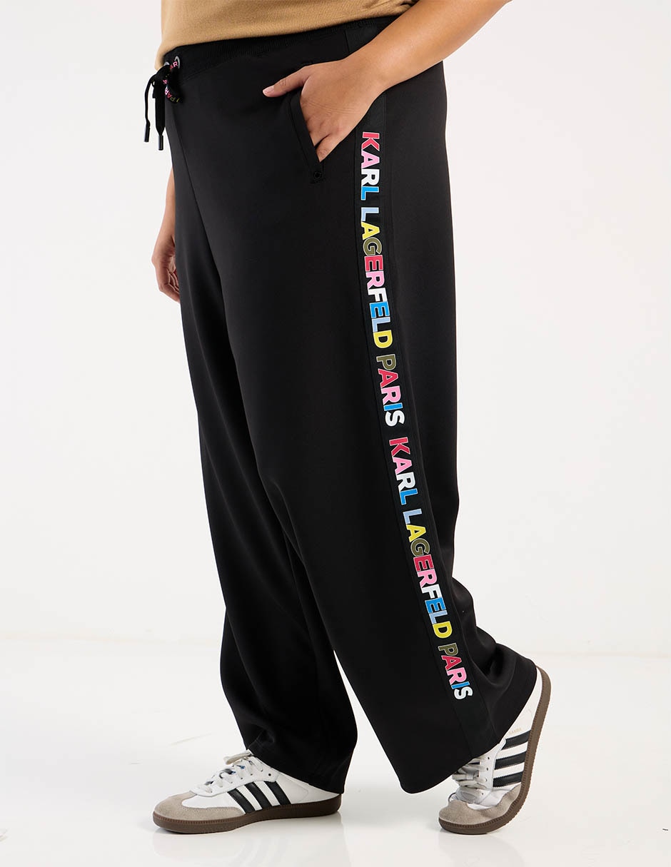 Pants straight con agujeta para mujer