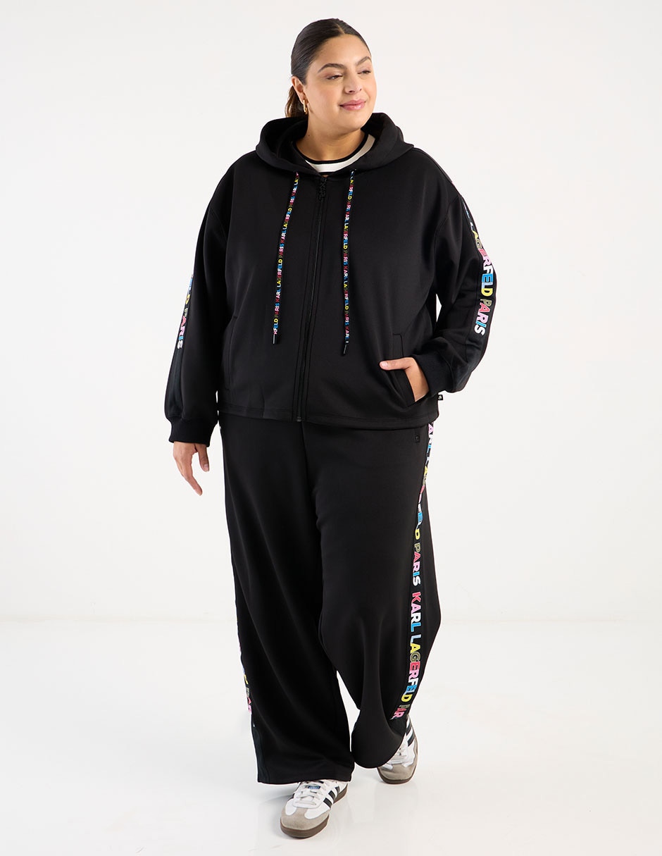 Pants straight con agujeta para mujer