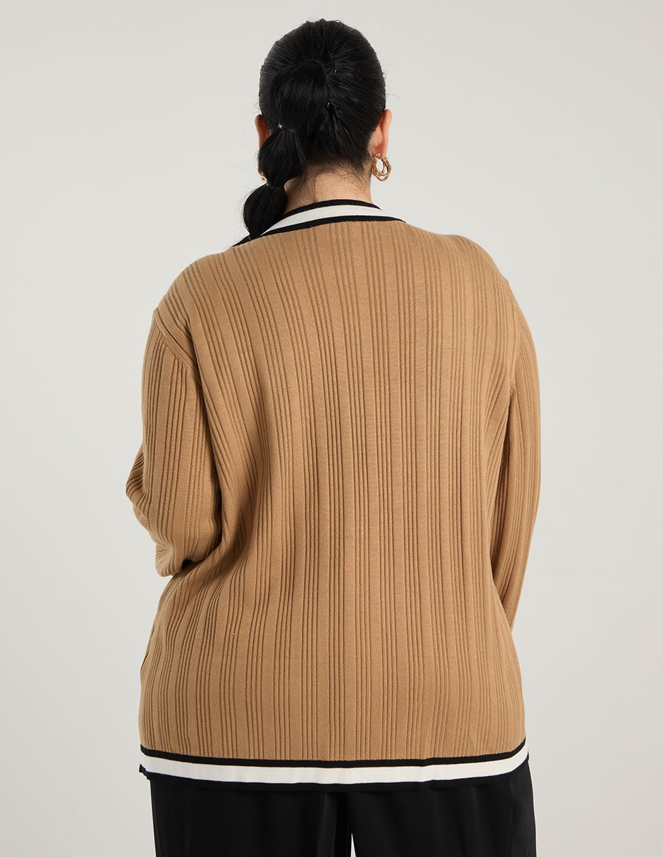 Suéter cuello V para mujer 6