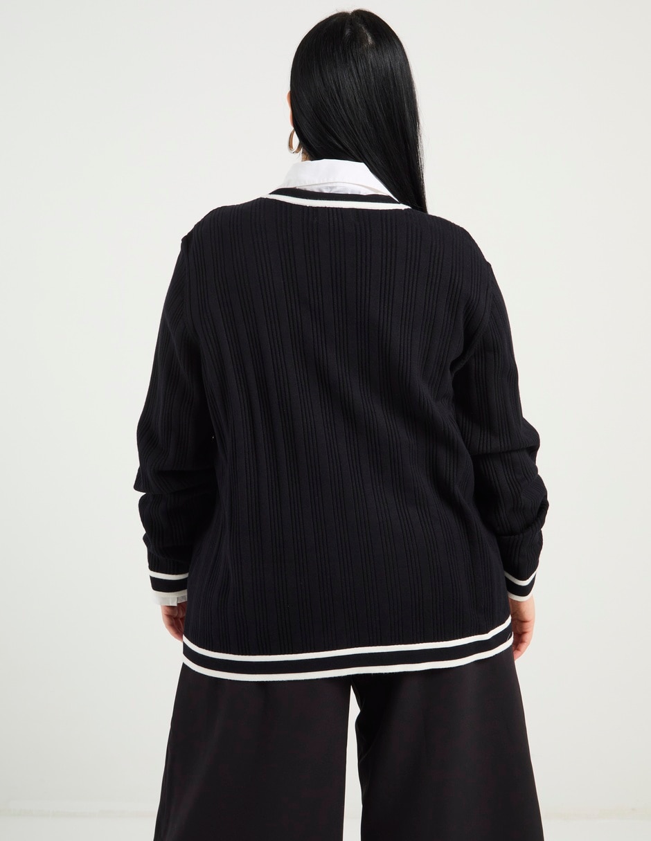 Suéter Karl Lagerfeld paris cuello V para mujer