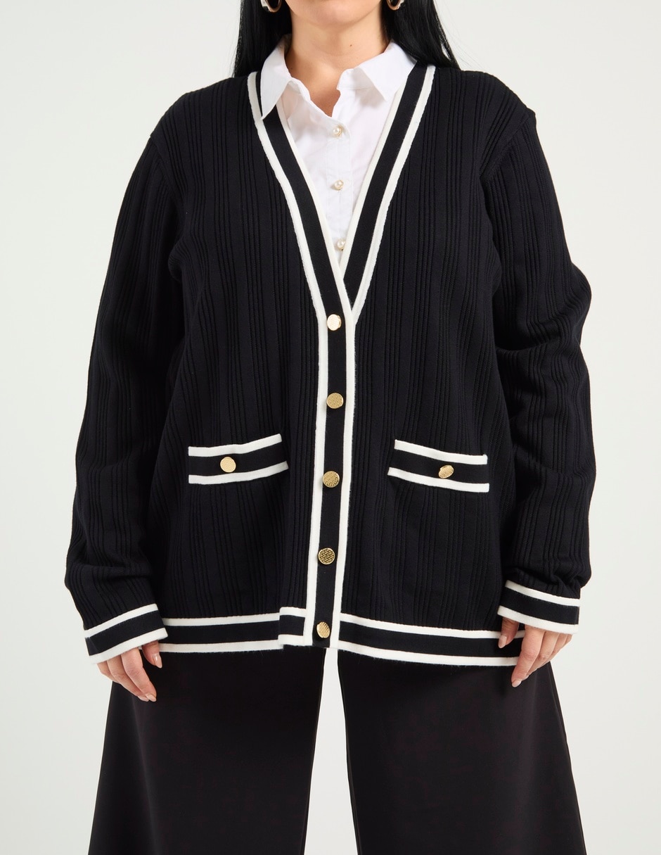 Suéter Karl Lagerfeld paris cuello V para mujer