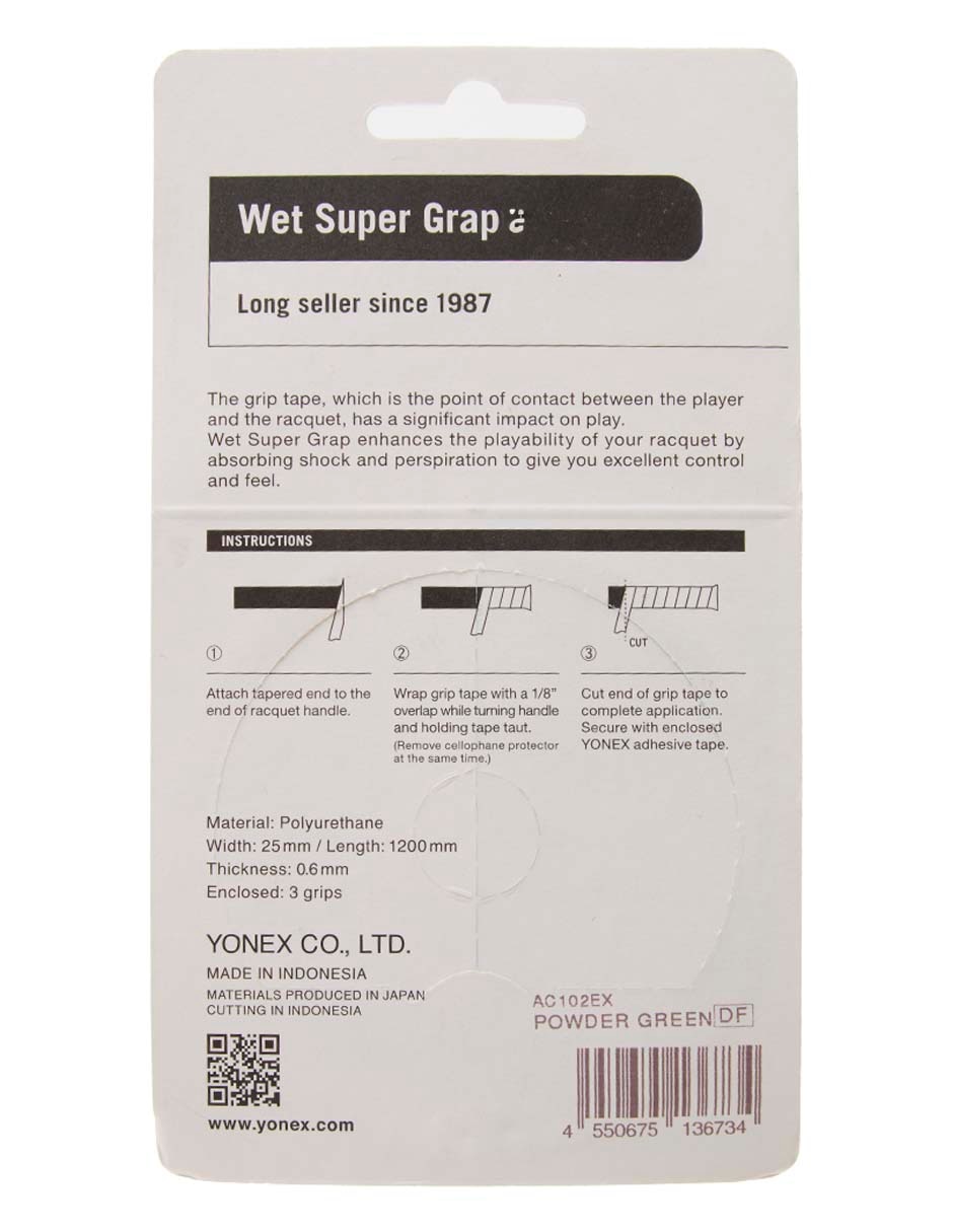 Cinta protectora para raqueta wet super grap verde