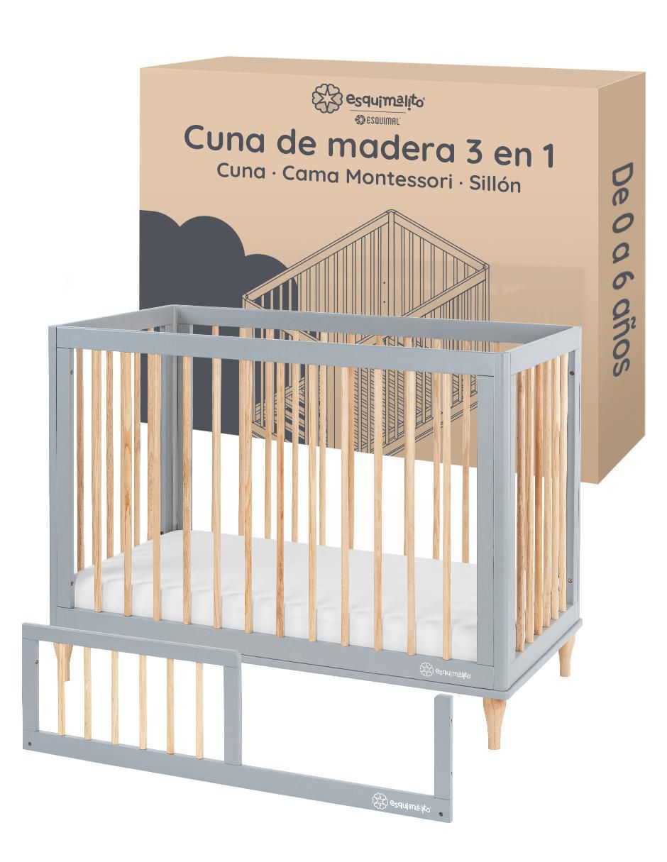 Cuna convertible 3 en 1 Cuna, Cama Montessori y Sillón Grow&fit Cuna convertible 3 en 1 Cuna, Cama Montessori y Sillón Grow&fit