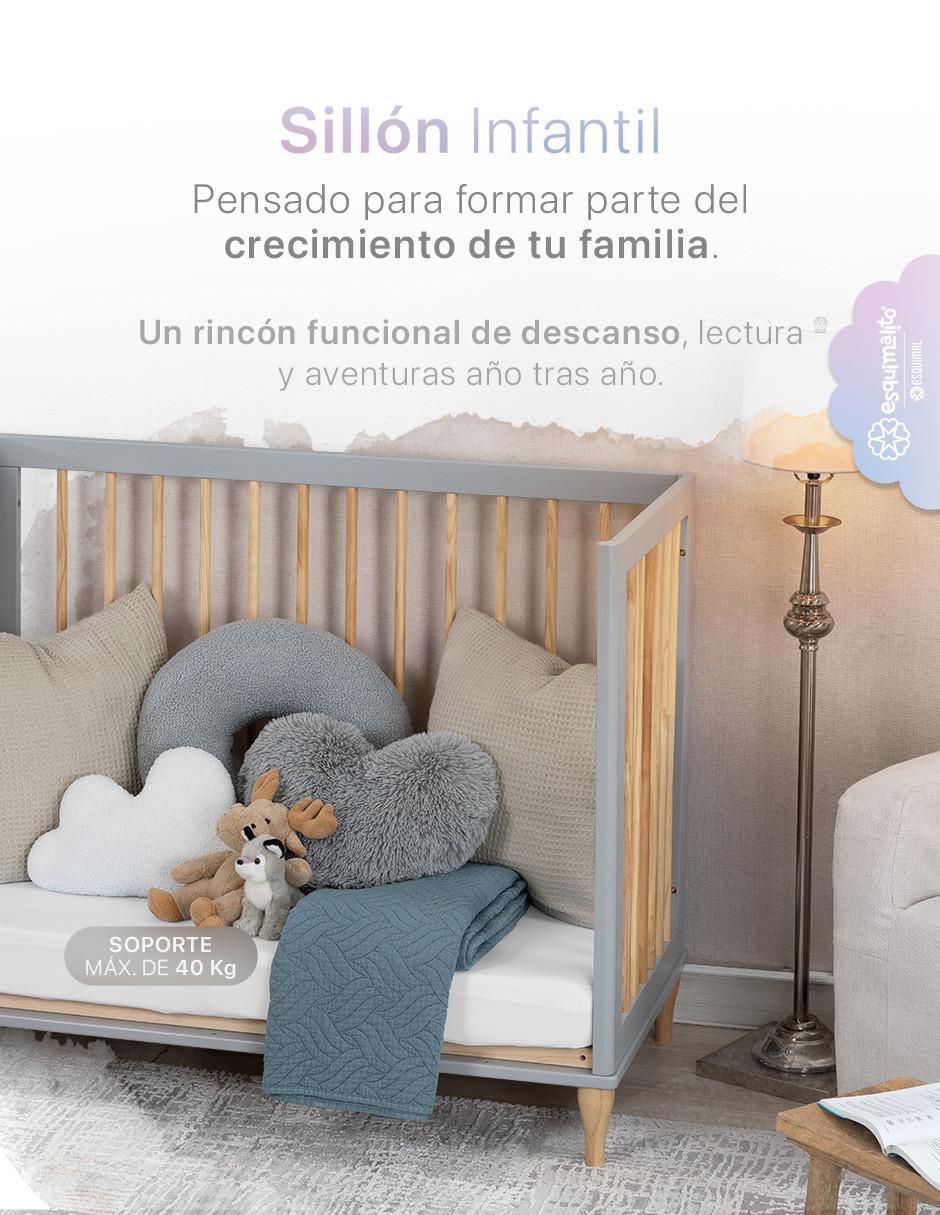Cuna convertible 3 en 1 Cuna, Cama Montessori y Sillón Grow&fit 2