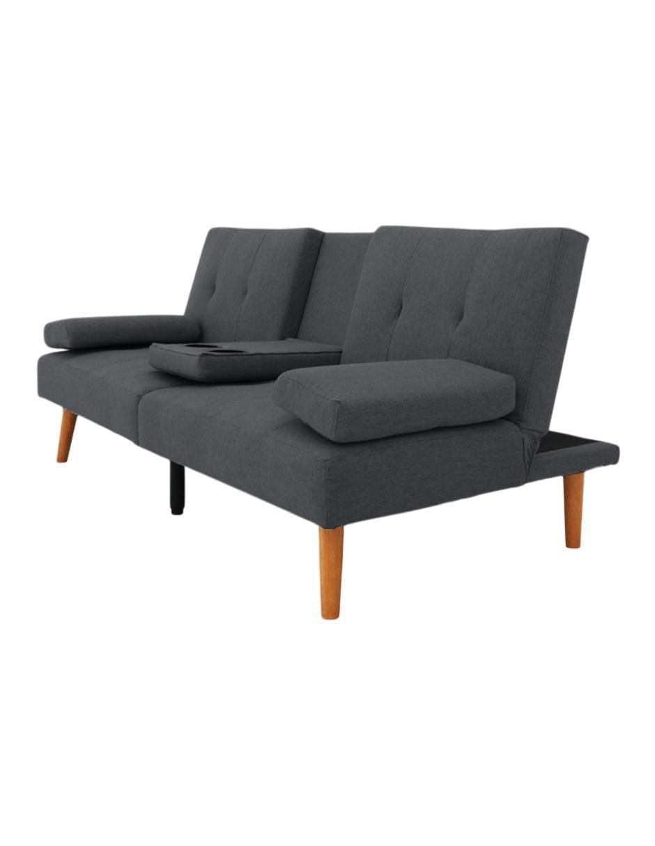 SOFÁ CAMA POLIÉSTER, GRIS OXFORD