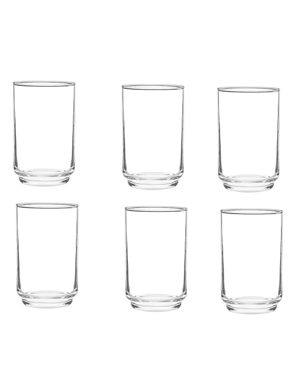 Set de vasos para agua de vidrio con 6 piezas 1
