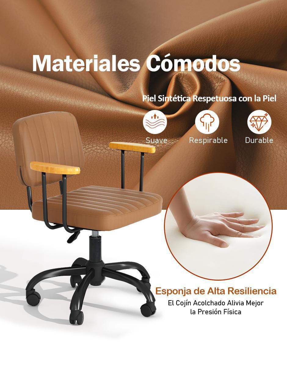 Silla de escritorio de vinipiel 13