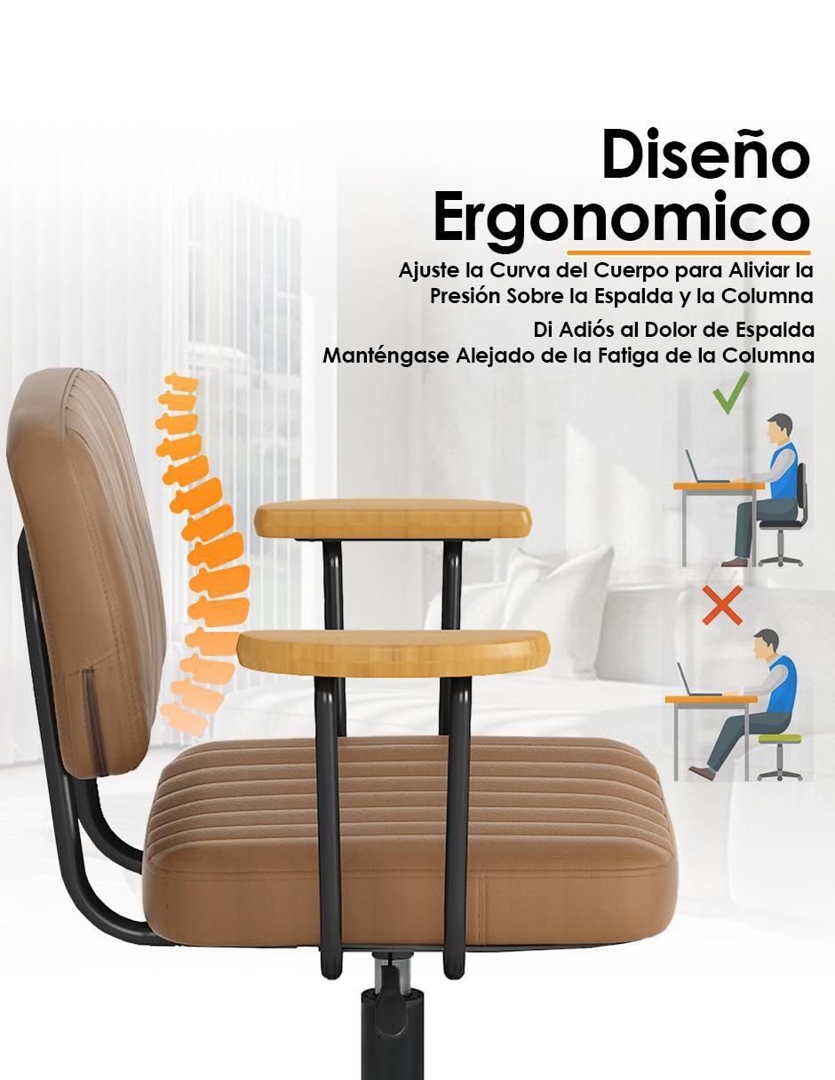 Silla de escritorio de vinipiel 14