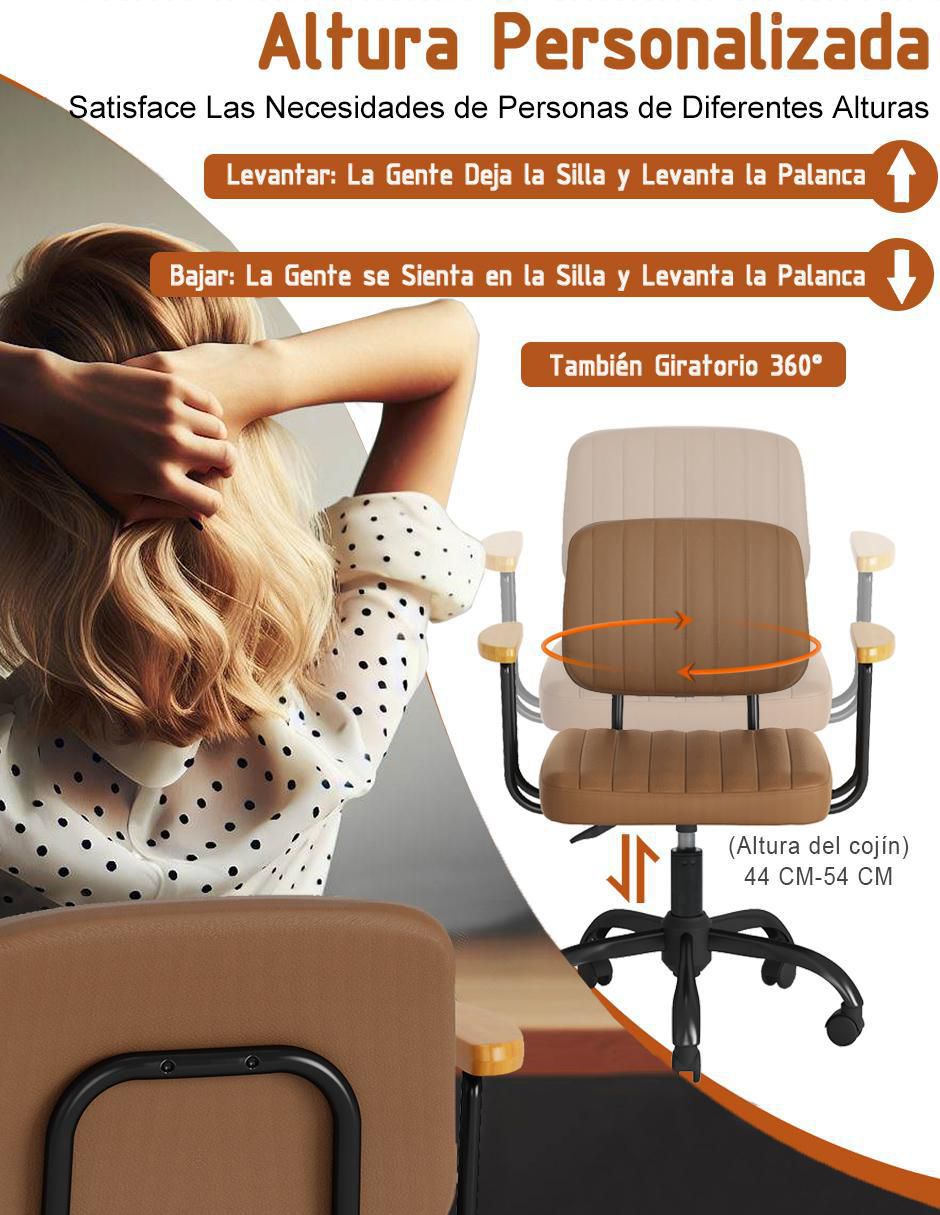 Silla de escritorio de vinipiel 15