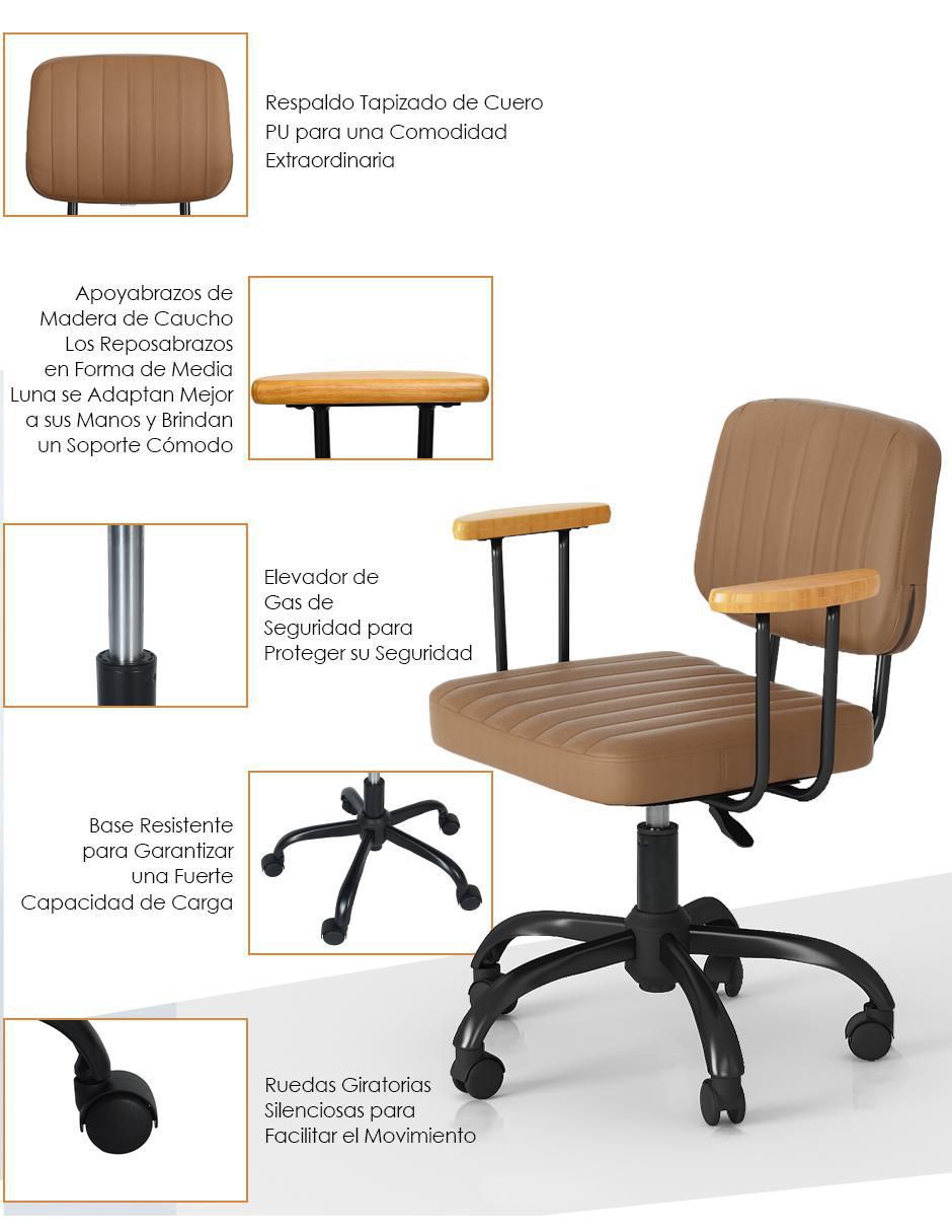 Silla de escritorio de vinipiel 16