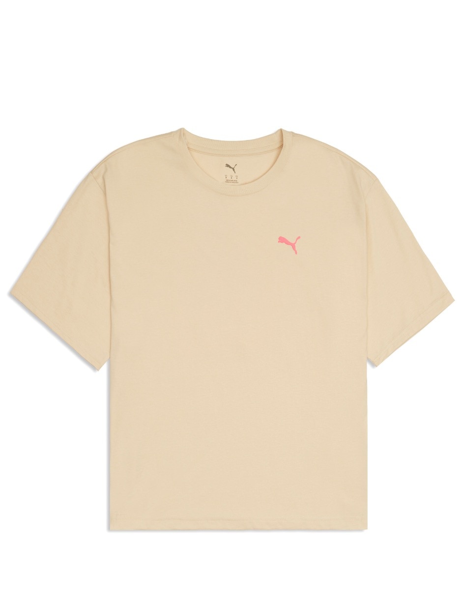 Playera manga corta Puma Wardrobe Ess Downtown cuello redondo para mujer