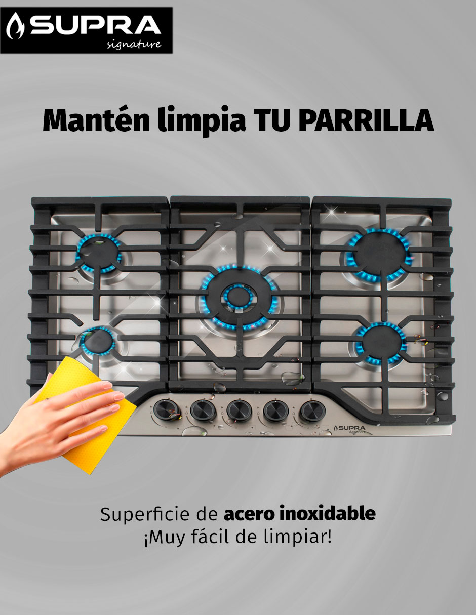 Parrilla a gas lp empotrable Supra