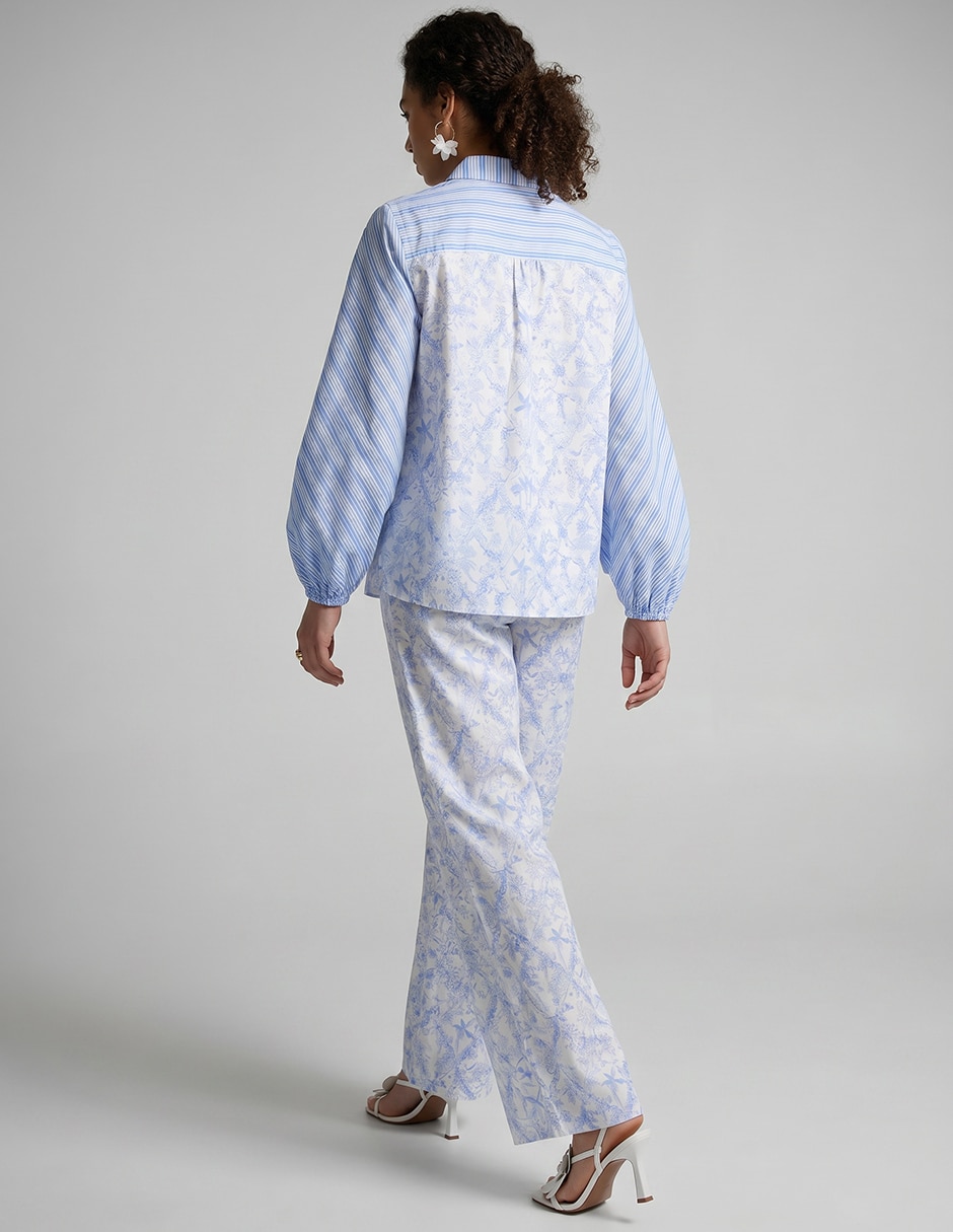 Blusa now & then manga larga para mujer