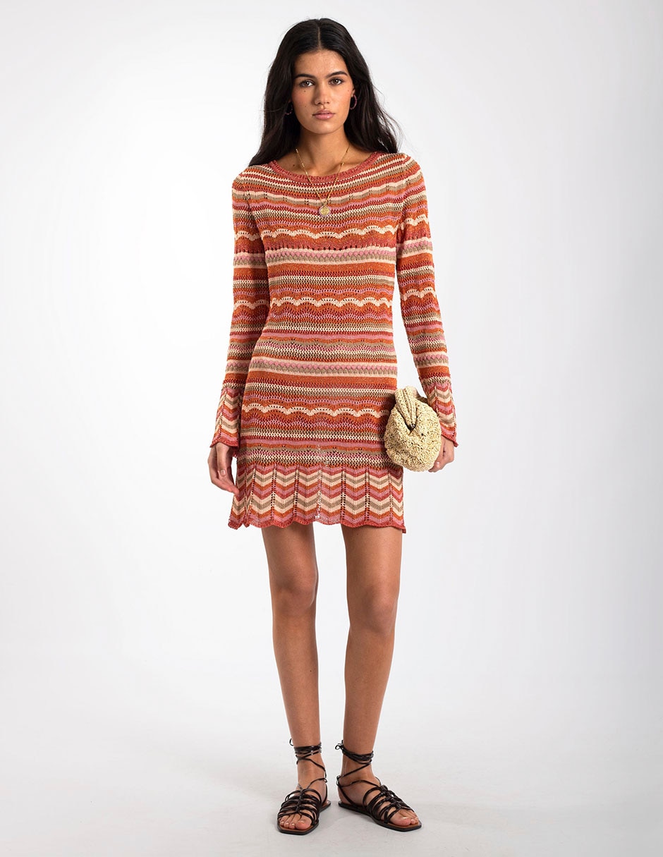 VESTIDO K2524 A RAYAS MEZCLA MA 3
