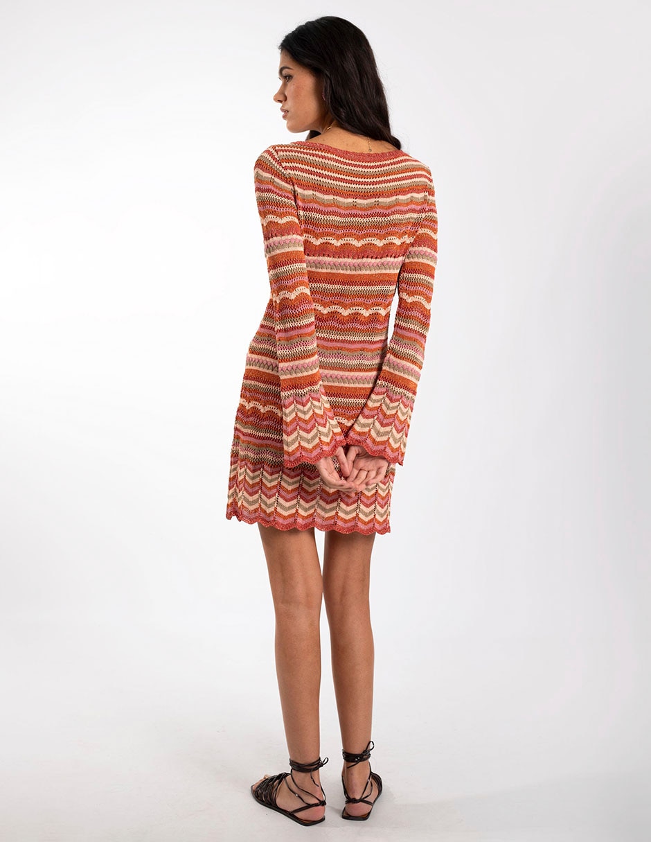 VESTIDO K2524 A RAYAS MEZCLA MA 4