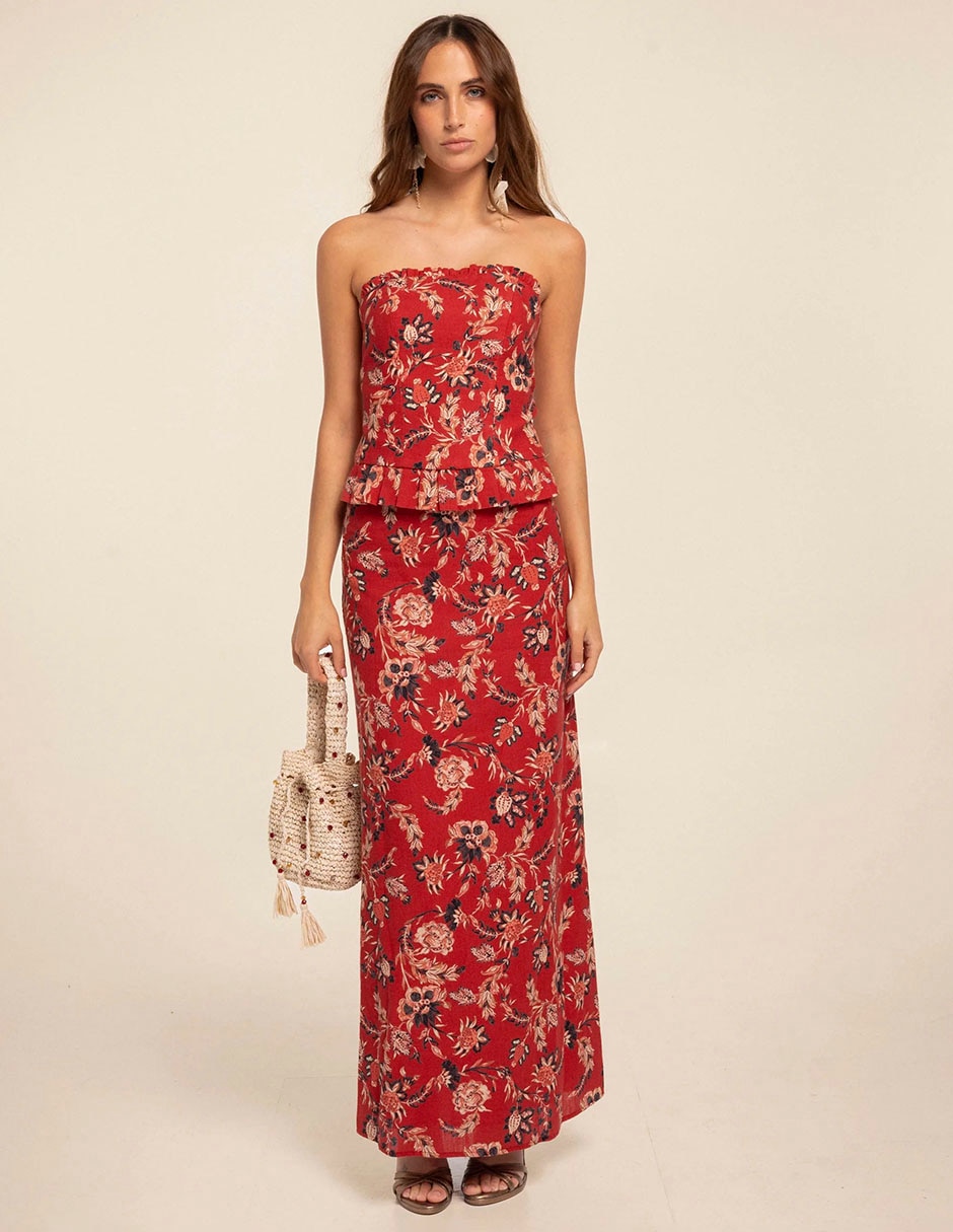 FALDA F0142-EST FLORAL POLIÉSTE 2