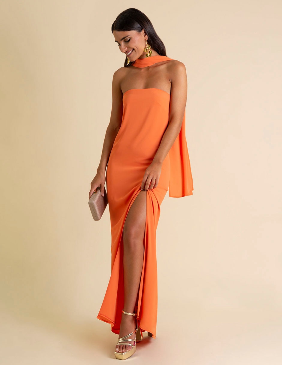 VESTIDO V0339-NAR LISO POLIÉSTE 3