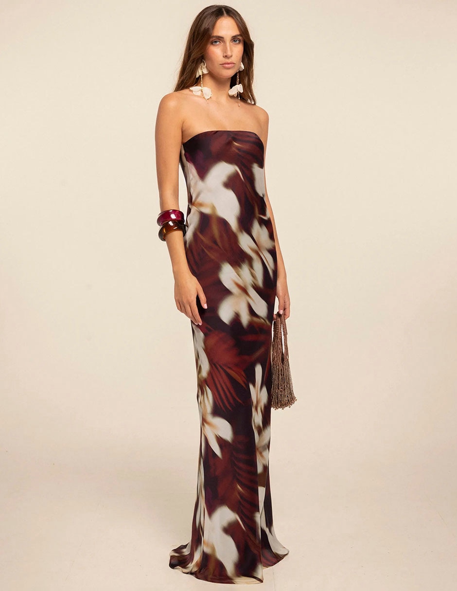 Vestido maxi de fiesta escote cuadrado Vestido maxi de fiesta escote cuadrado