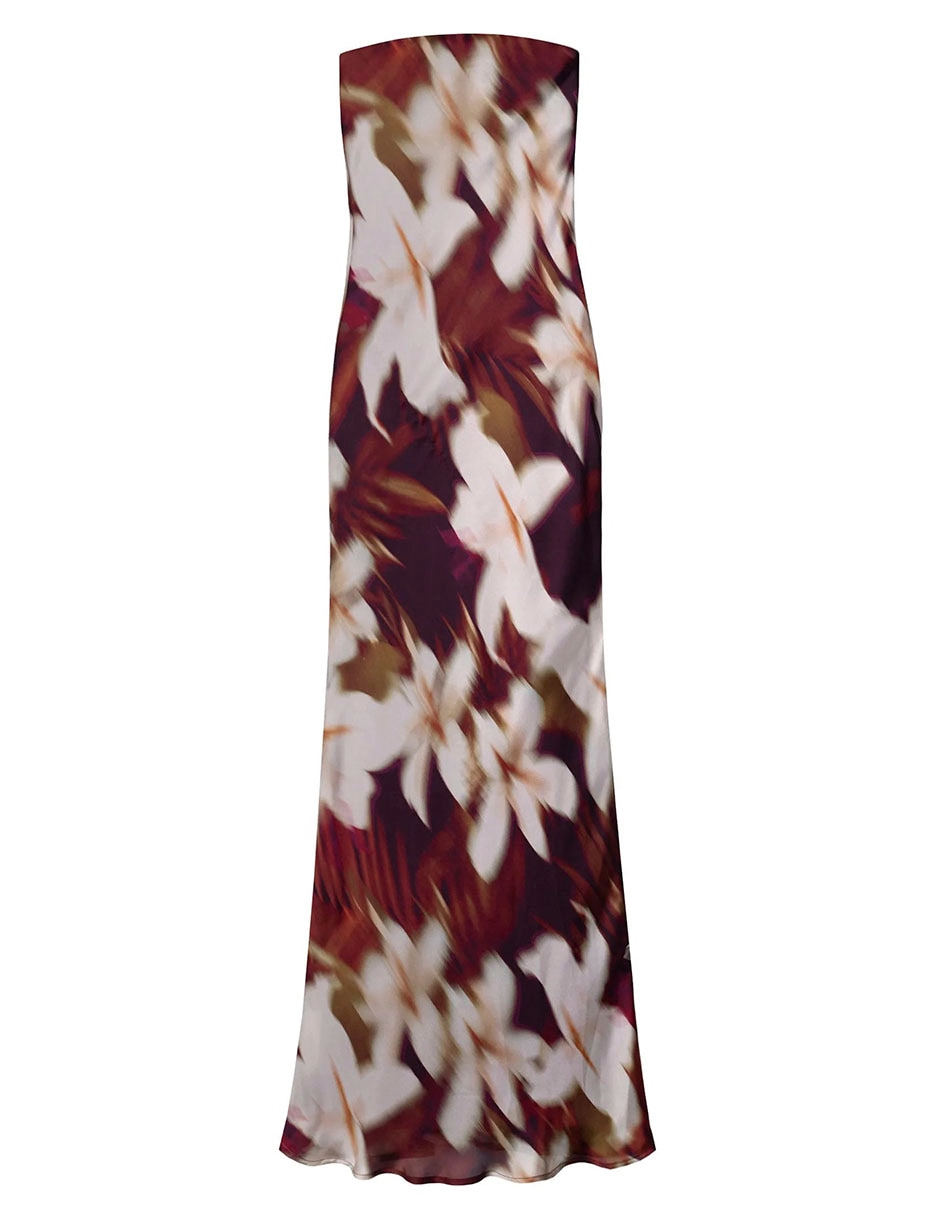 Vestido maxi de fiesta escote Cuadrado