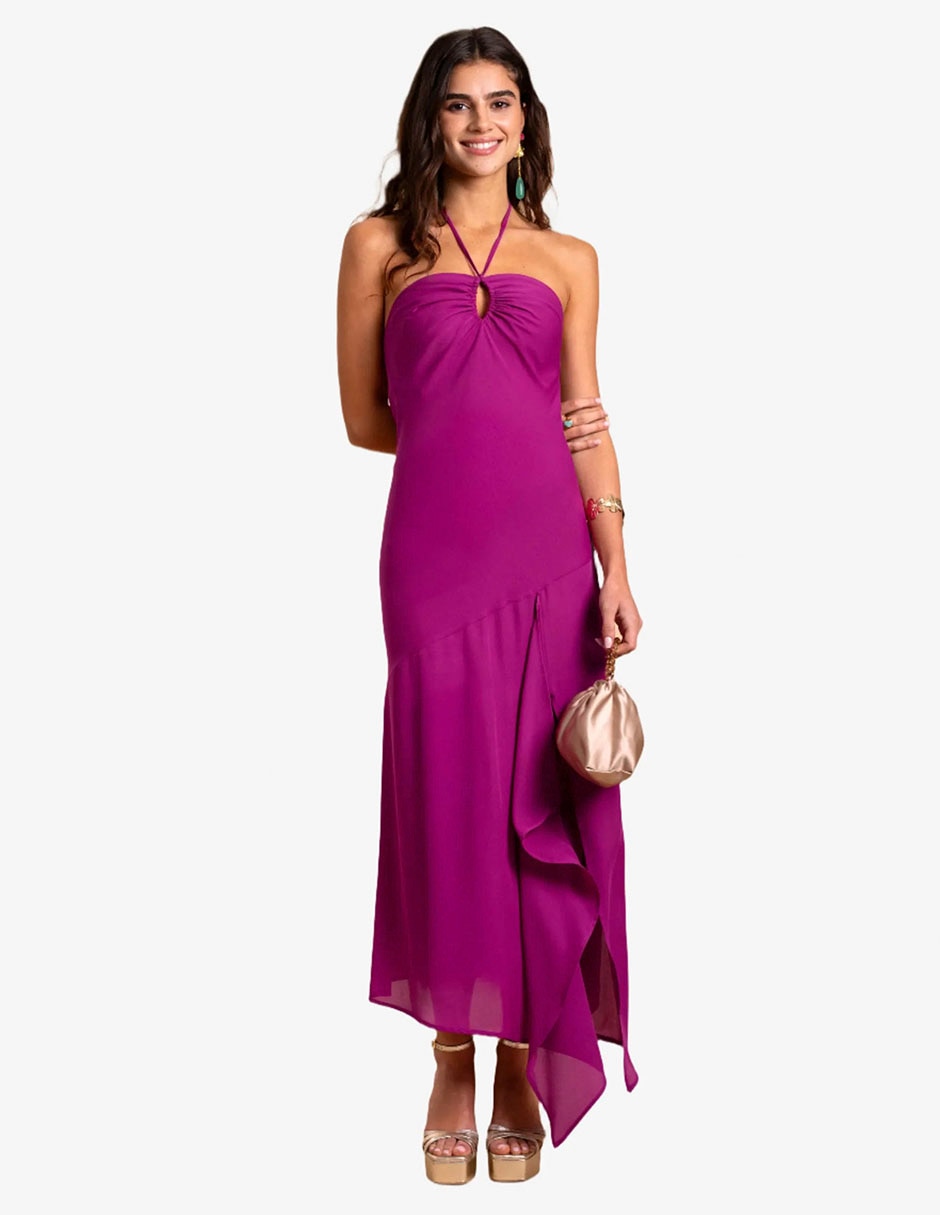Vestido maxi de fiesta escote espalda abierta Vestido maxi de fiesta escote espalda abierta