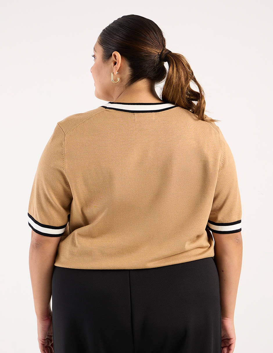 Blusa manga al codo para mujer 7