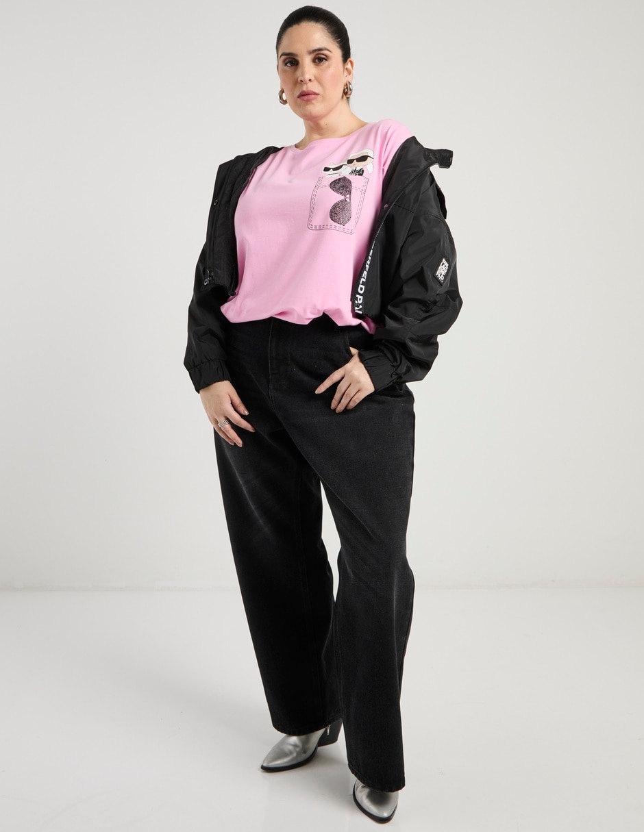 Playera manga corta cuello redondo para mujer 2