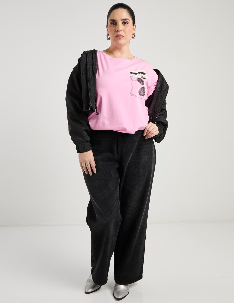 Playera manga corta cuello redondo para mujer 3