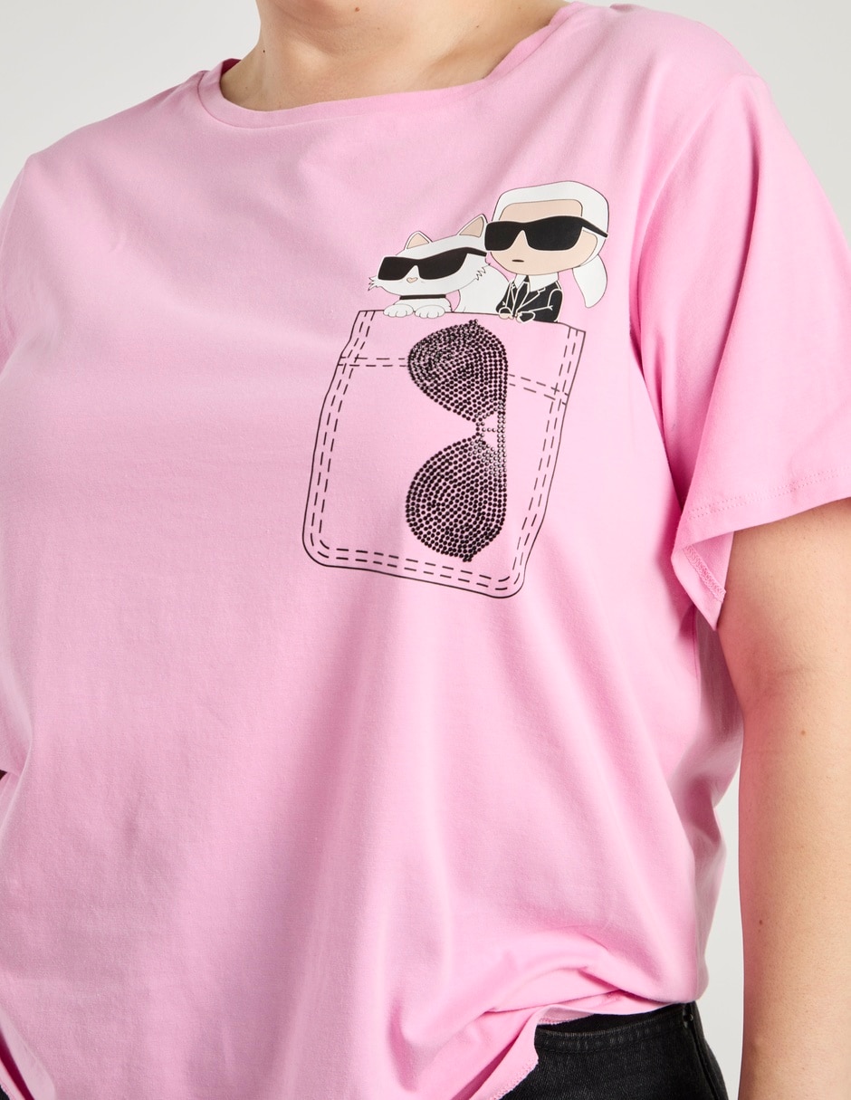 Playera manga corta cuello redondo para mujer 4