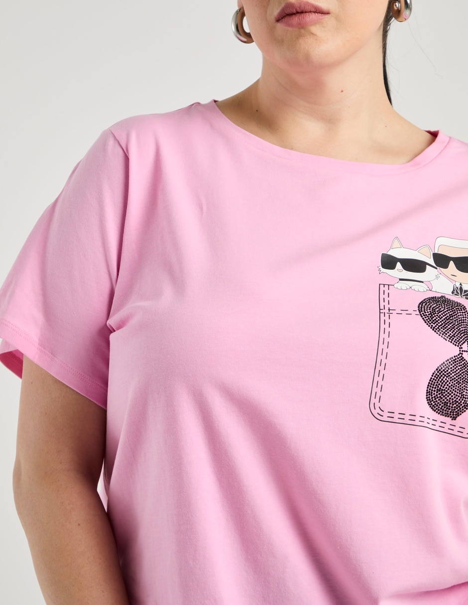 Playera manga corta cuello redondo para mujer 5